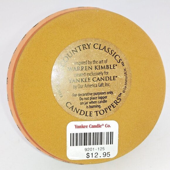 Warren Kimble Yankee Candle Topper Scarecrow Pumpkins Resin Country Classics - Picture 7 of 8